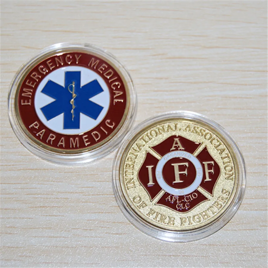 Бесплатная доставка экстренный медицинский парамедик/монета IAFF Fire|coin coins|paramedic