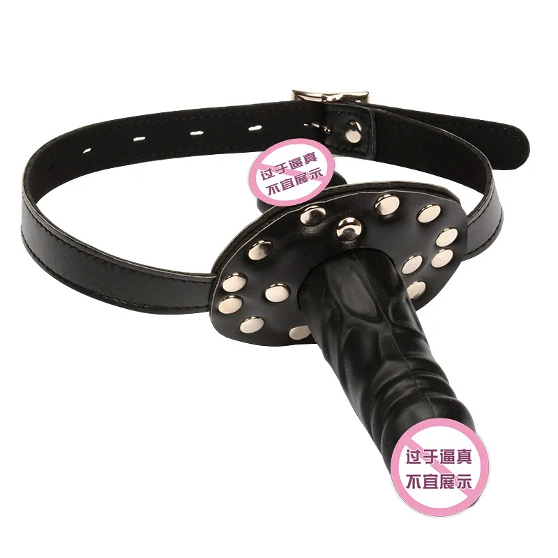 

Adult Game Silicone Dildo Gag Oral Sex Penis Mouth Plug Penis Gag With Locking Buckles Leather Bondage Sex Product For Couples