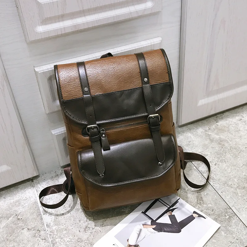 Новинка 032019 лидер продаж винтажный рюкзак унисекс из искусственной кожи для