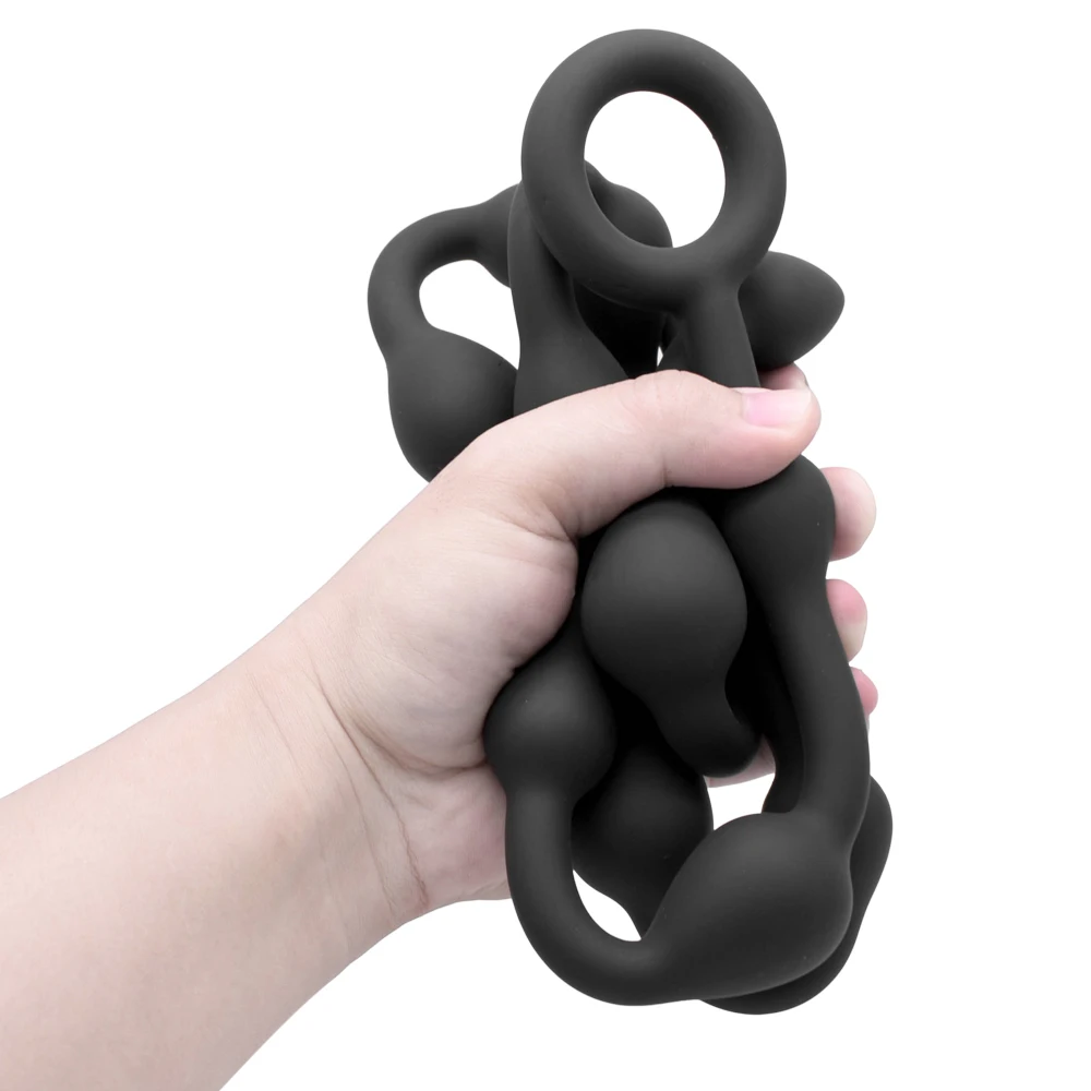111cm Anal Butt Plug Silicone Beads Long with Safe Pull Ring Dilatator Ball Ass Massage Buttplug | Красота и здоровье