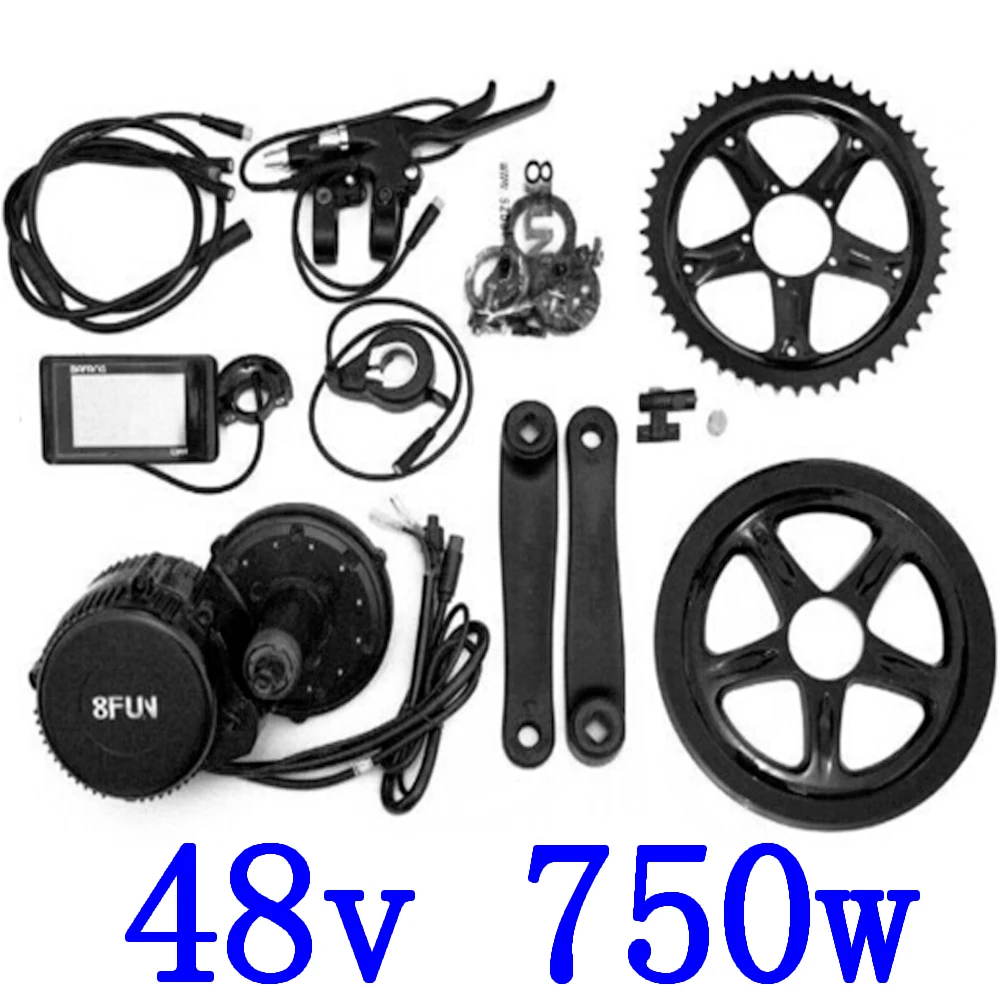 BBS02B BBS02 Bafang 48V 750W комплект электродвигателей средней высоты + 48v 12ah литиевая