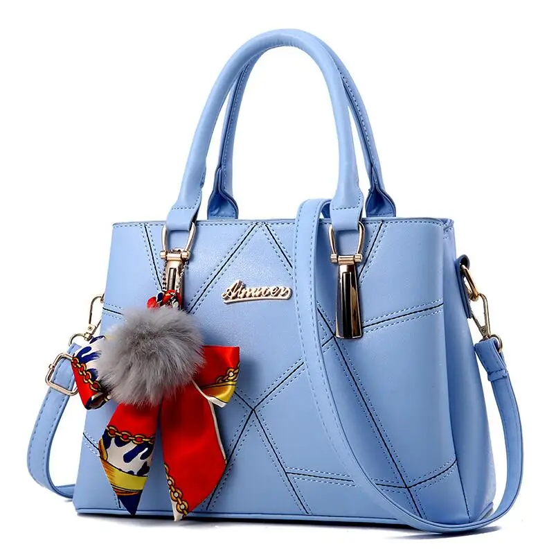 Lightblue Yogodlns, женская сумка, весна, новинка, сумочка с шариками для волос, шарф, сумка для ванны, сумка для мамы, женская сумка через плечо, сумка-мессенджер - Цвет: Lightblue