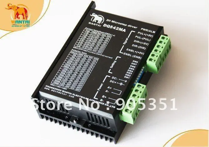 Высокомощная ЧПУ мельница Nema23 Wantai шаговый двигатель 287OZ In .1.0A 57BYGH603 и Драйвер DQ542MA