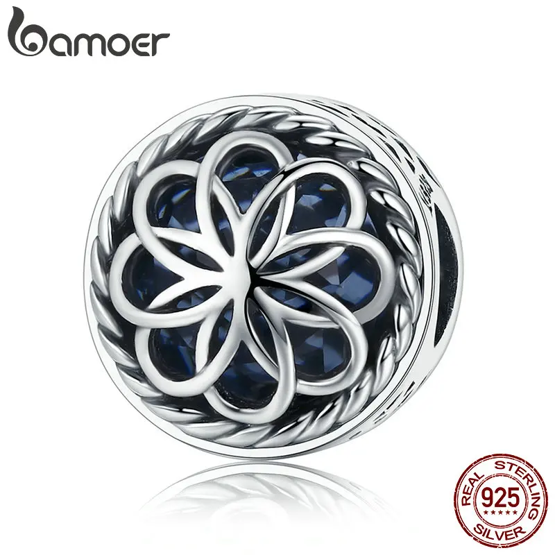 BAMOER, 925 пробы, серебряный, Летний цветок, цветок, любовь, очаровательный бисер, подходит для браслетов и браслетов, сделай сам, изготовление ювелирных изделий SCC712