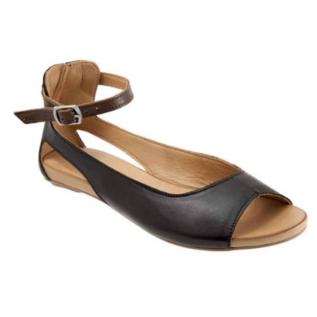 Летние босоножки Женская обувь Сандалии на плоской подошве размера плюс Женские