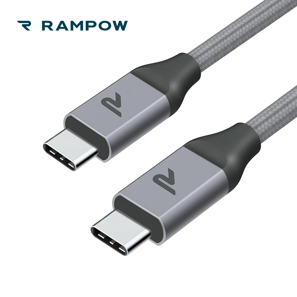 RAMPOW 60 Вт PD Быстрая зарядка двойной usb type C кабель для nintendo USB к samsung S9 MacBook Air/Pro|Кабели