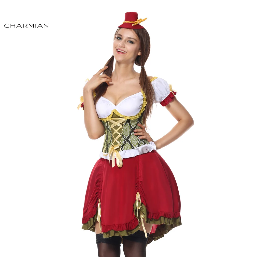 Charmian костюм на Хэллоуин для женщин пивной сад девушка Вечеринка Октоберфест