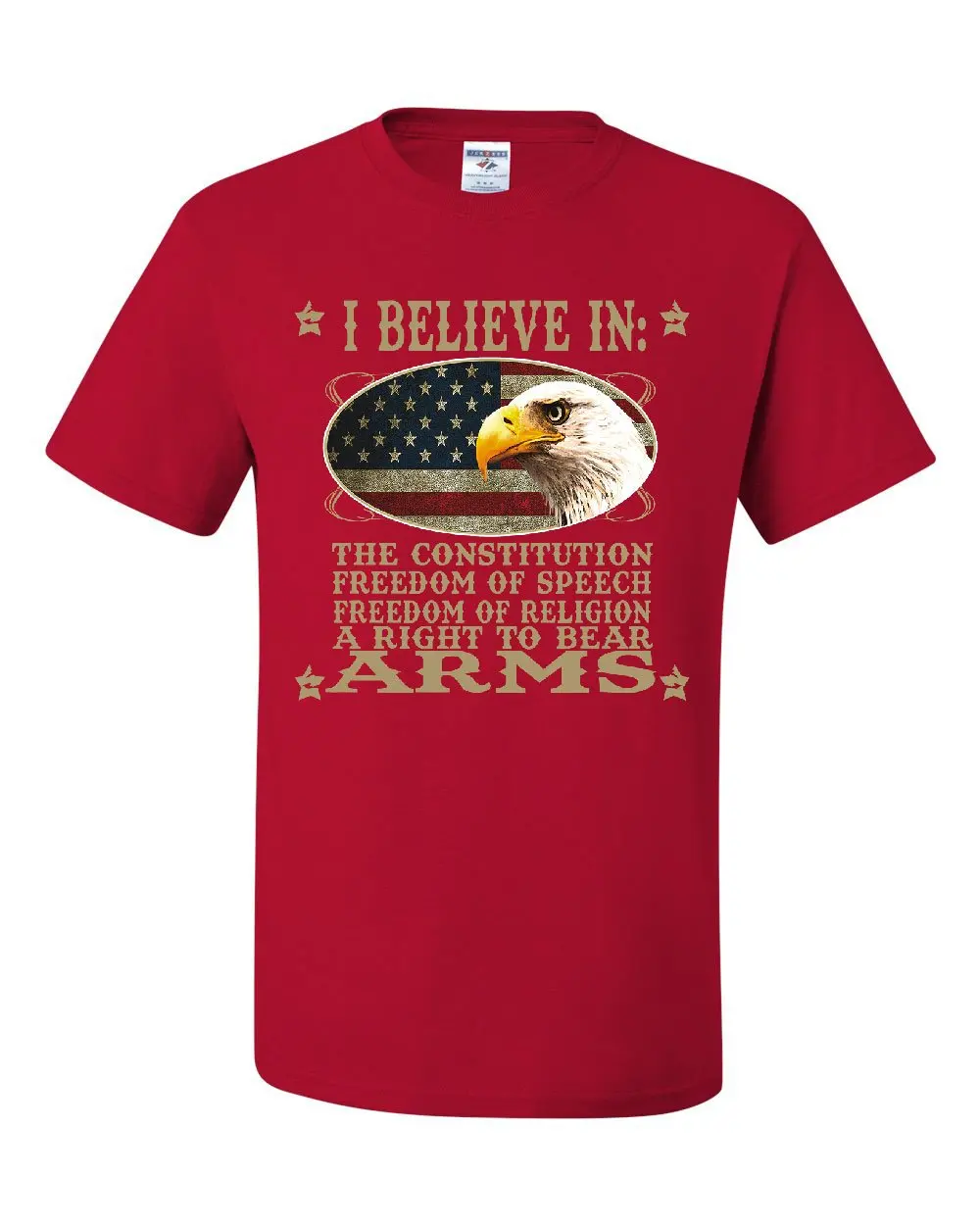 Мужская футболка с надписью I Believe In The Constitution Повседневная классная