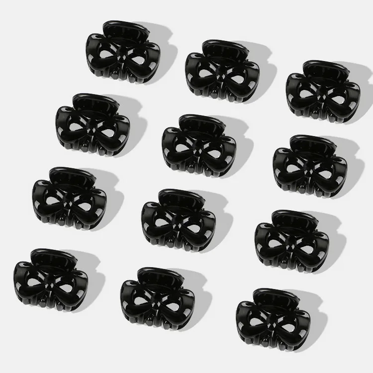 2.5cm bow black 12-24 шт./кор. черный микс Цвет маленькая девочка Baby Safe Пластик коготь волос заколки для девочек Корейский стиль для укладки волос аксессуары - Цвет: 2.5cm bow black