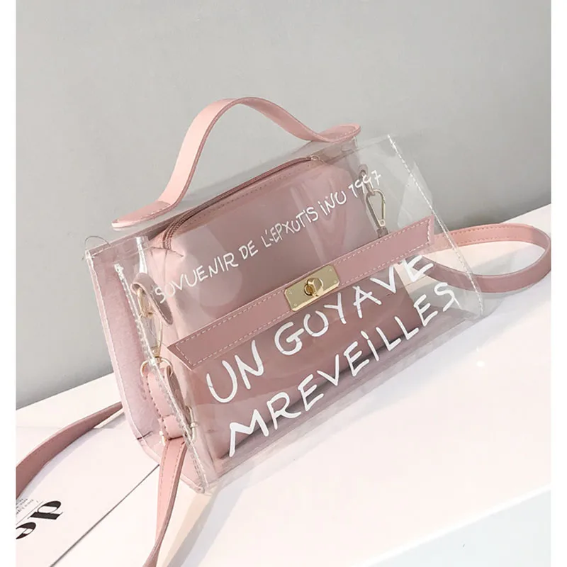 Сумки для женщин 2019 Sac прозрачный кошелек композитная сумка модная Наплечная