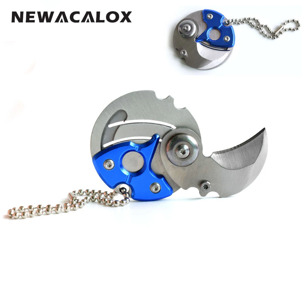 KE55B BLUE EDC портативный складной нож для ключей, подарочное кольцо для ключей, инструменты для активного отдыха, складной брелок для кемпинга, тактический охотничий карманный мини-брелок для ключей Karambit - Цвет: KE55B BLUE