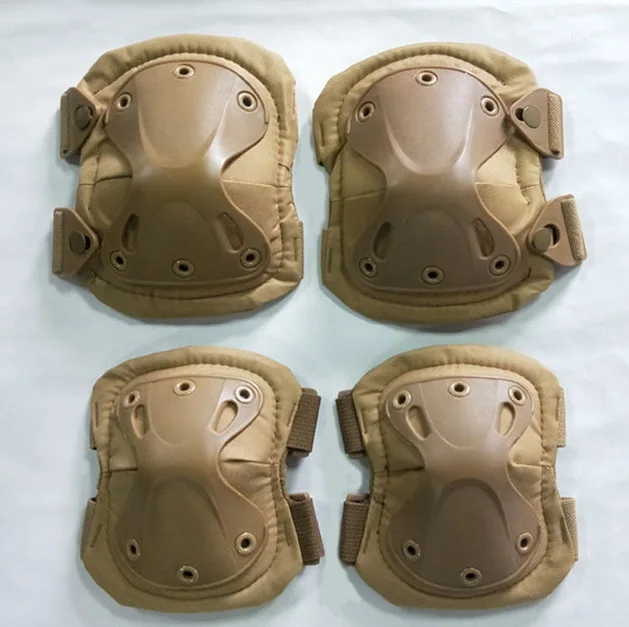 4 шт. регулируемые спортивные военные тактические наколенники поддержка локтей