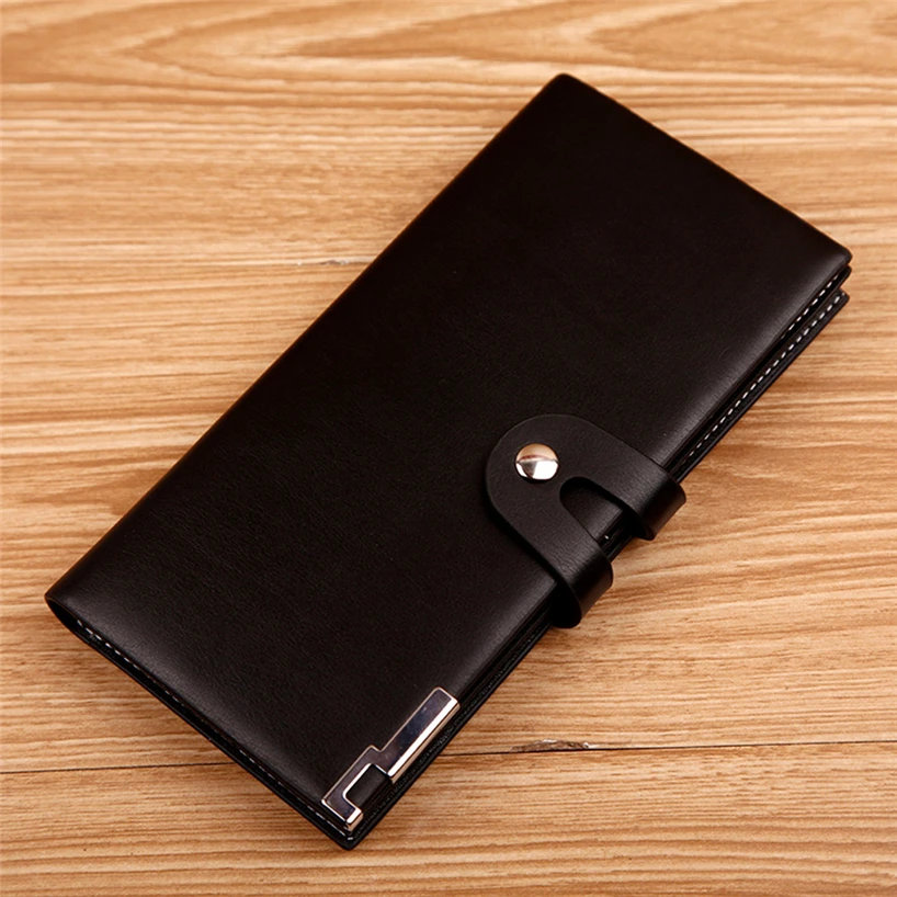 Aelicy Brand Luxury Leather Long Wallet Solid Card Holder Money Bag Change Purse Coin for Men Boys Hasp Clutch | Багаж и сумки