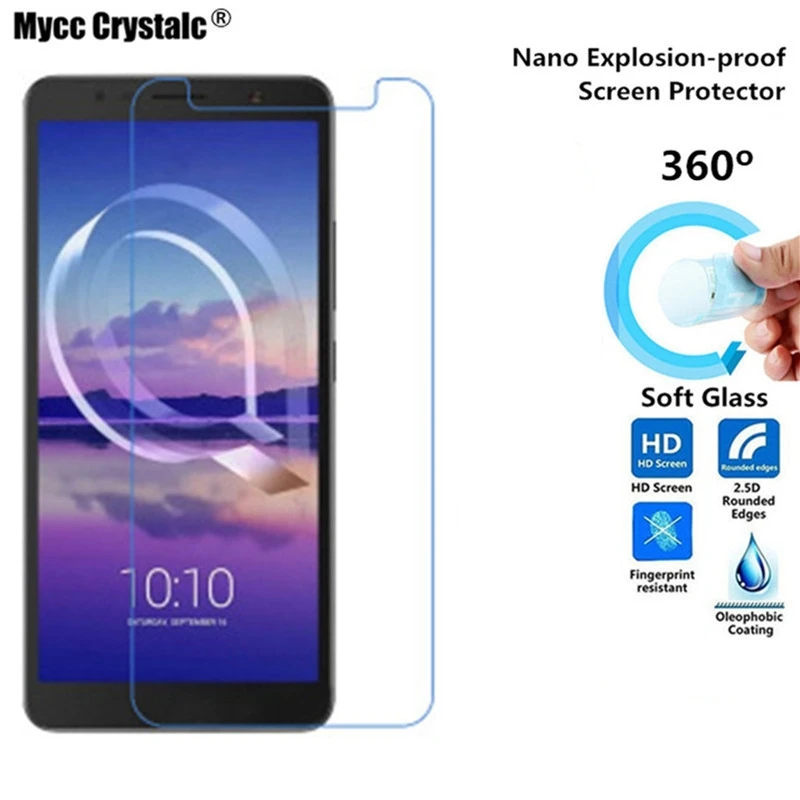 Нано взрывозащищенные мягкие Стекло Экран протектор Флим Для Alcatel 3 3c В 3x 5052D 5052Y