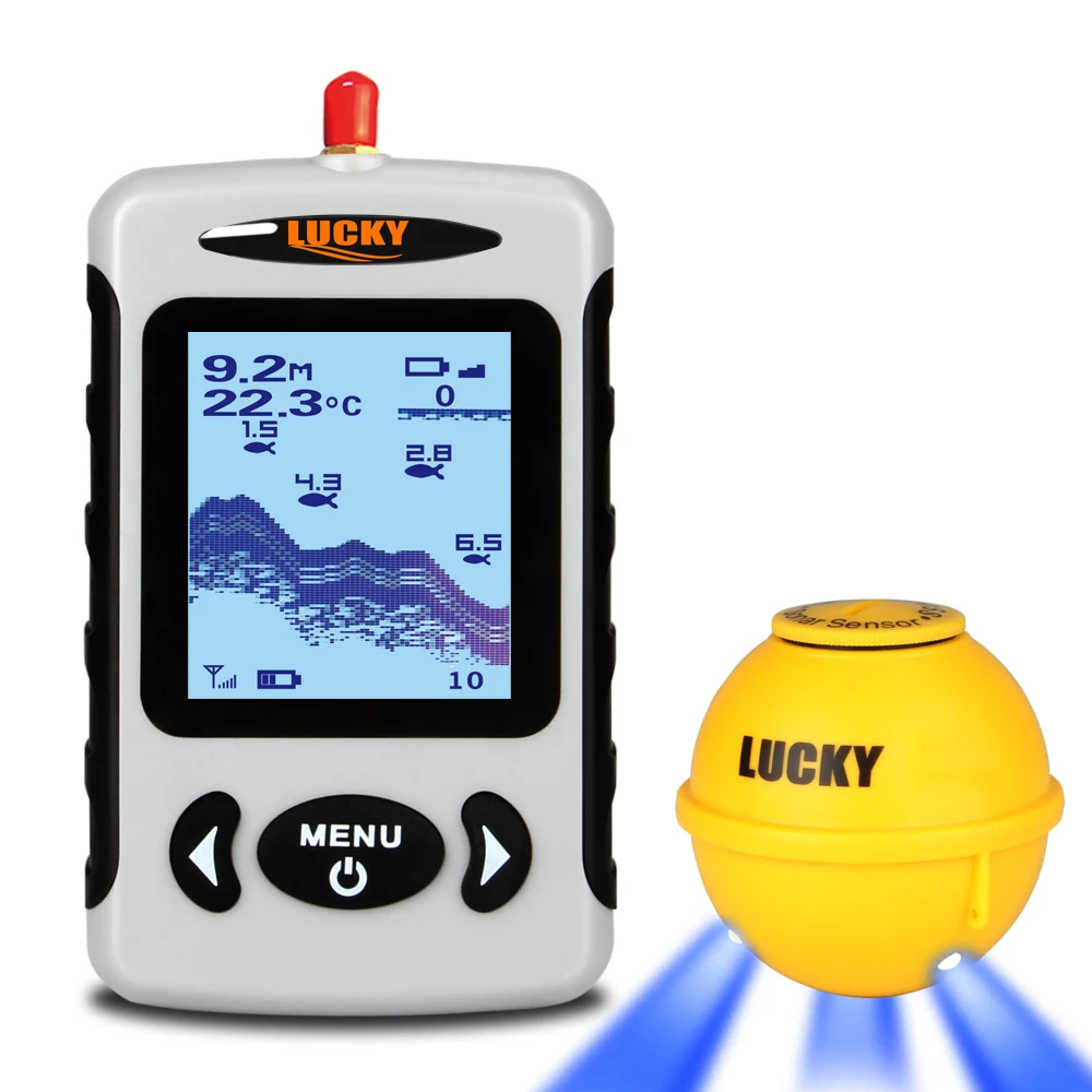 

LUCKY FFW718LA&FFW718 Fish Finder Wireless Sonar Professional Sounder 45M/135FT Sonar Depth Sounder Alarm Ocean River Lake Pesca