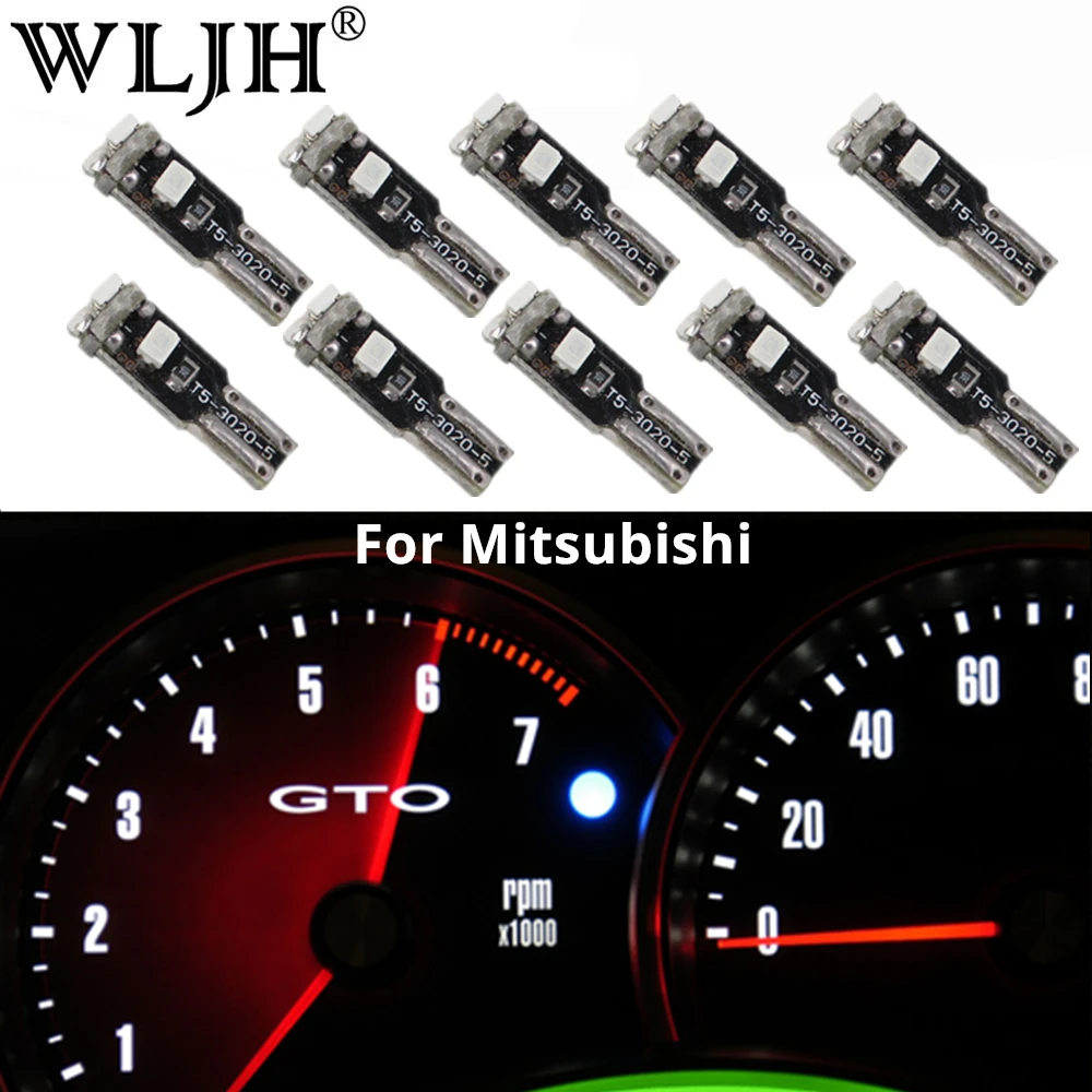 Светодиодная лампа WLJH 10x T5 для приборной панели Mitsubishi Eclipse Galant Lancer Outlander Performance Precis