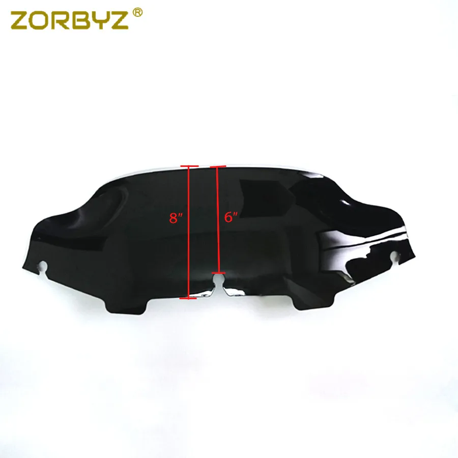 ZORBYZ шлицевая отделка + 6 &quotЧерное Лобовое стекло обтекателя ветрового стекла для