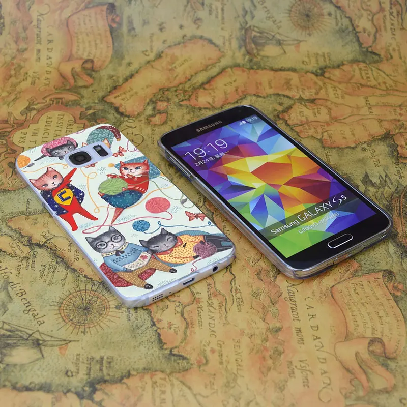 E2697 Cats Funny Art Transparent Hard PC Case Cover For Samsung Galaxy Note S 3 4 5 6 7 8 9 Mini Edge Plus |