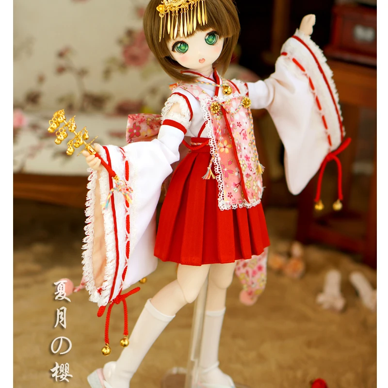 Костюм в античном стиле костюм аниме Miko Улучшенная кимоно 1/4 MSD MDD BJD Кукла