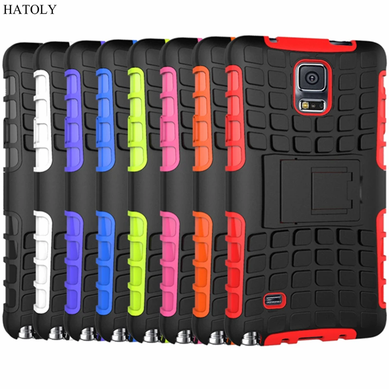 For Cover Samsung Galaxy Note 4 Case Armor Rubber Silicon Phone for N910c < |