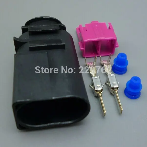 1sets maele Shhworldsea 1 шт. штепсельный жгутовый разъём автомобильной проводки 1J0973722 8D0973822 электрические рупорный 1J0 973 722 1717692-1 8D0 973 822 - Название цвета: 1sets maele