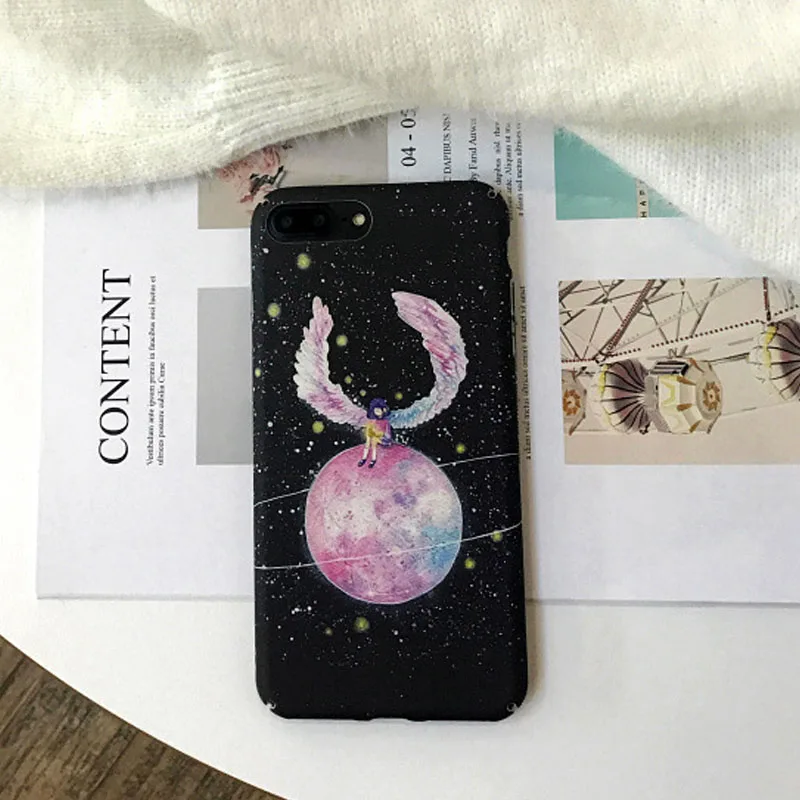 Jiban Star пузырь девушка Mobile Shell для iPhone 7 Plus/8/X 6 S чехол матовый Жесткий защитный