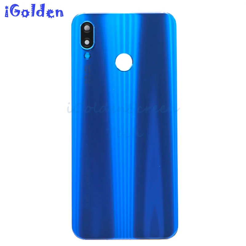 Huawei P20 Lite задняя крышка для батареи Чехол для двери стеклянная панель+ объектив камеры+ кнопка отпечатков пальцев huawei Nova 3e Крышка для батареи