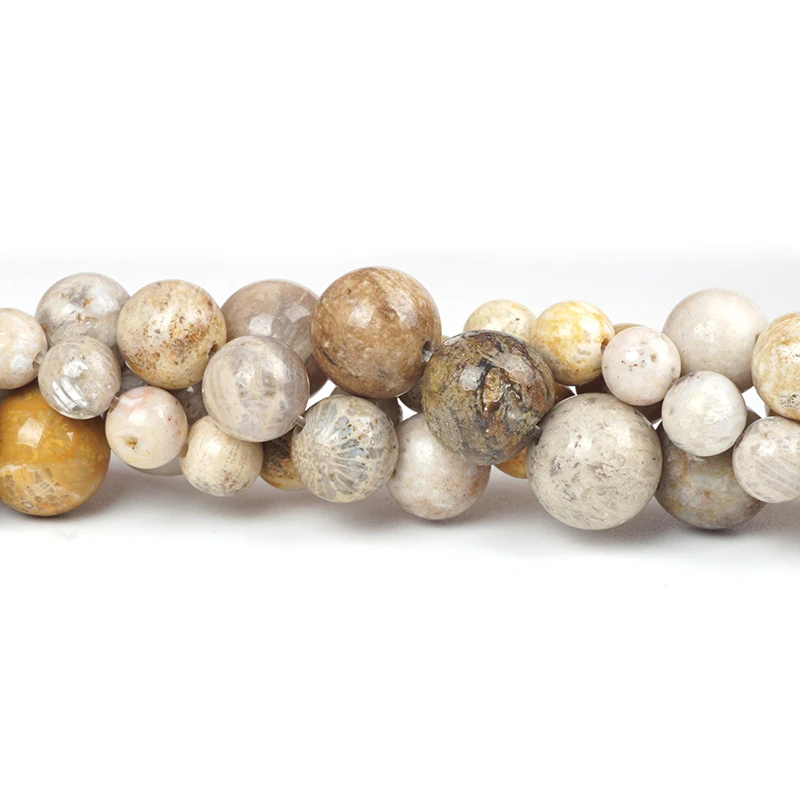 Круглые объемные камни из натуральной хризантем бисер коралловых окаменелостей