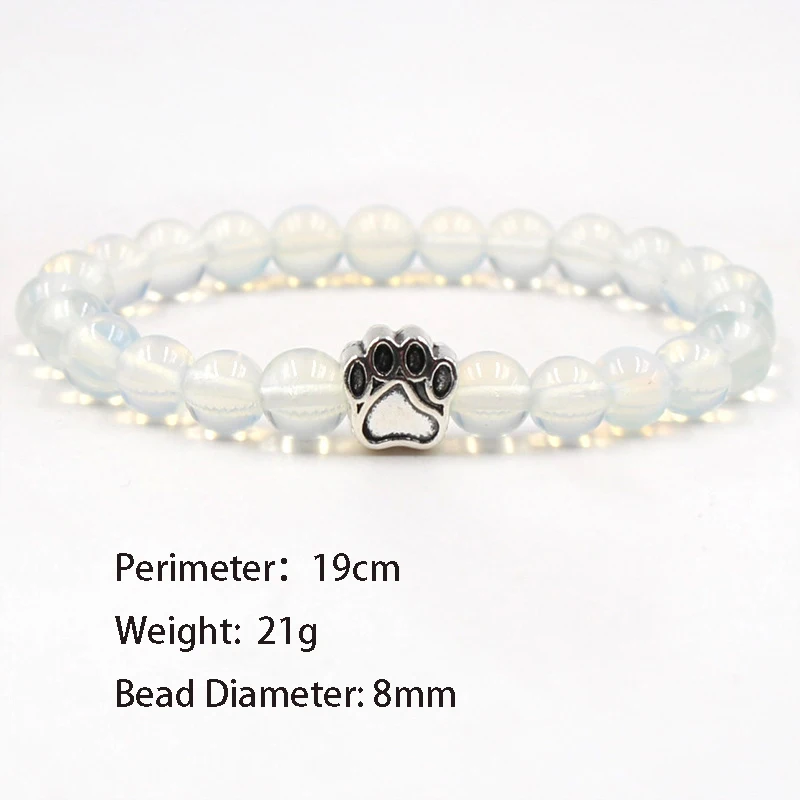 Принт собаки ноги эластичный бисерный браслет Мода 2019 Новый винтажный для мужчин