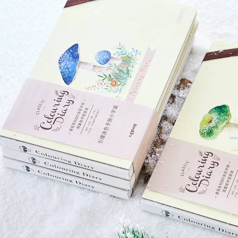 Хит! Креативный блокнот цветная страница милый кавайный гриб сделай сам эскизы