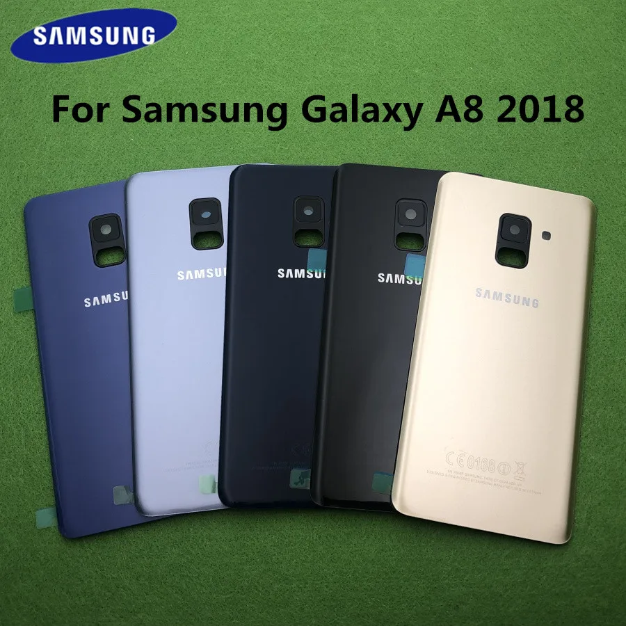 Для Samsung Galaxy A8 2018 A530 SM A530F батарея задняя панель Корпус Замена + камера стеклянная