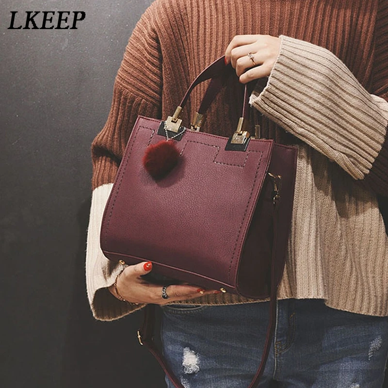Brand Women Hairball Ornaments Totes Solid Handbag Party Purse Ladies Messenger Crossbody Shoulder Bags Fashion Bag | Багаж и сумки