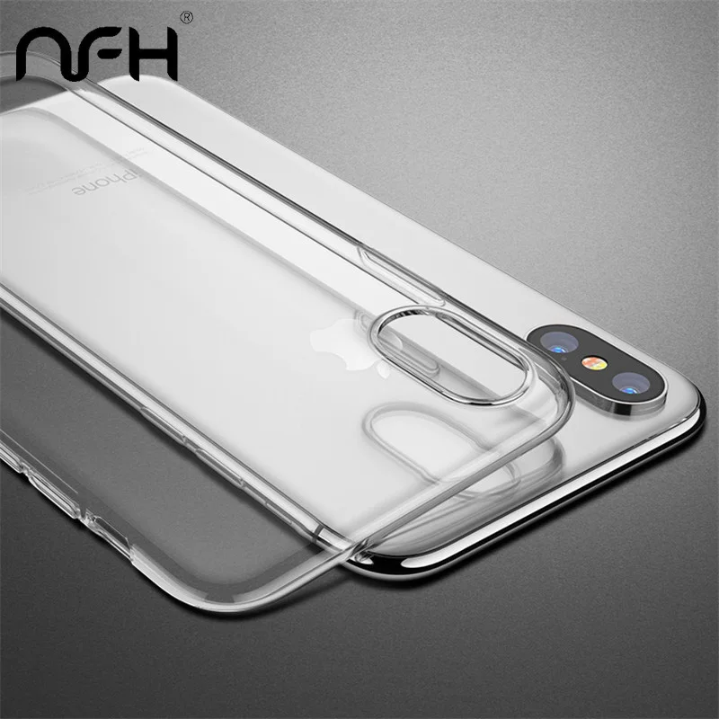 Прозрачный мягкий силиконовый чехол для телефона iPhone 5 5s X прозрачный защитный на