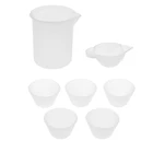 Прозрачная мерная чашка из эпоксидной смолы, 7 шт., чашки-диспенсеры для смешивания 100 мл, силиконовая форма для изготовления ювелирных изделий, инструмент с цветовой модуляцией