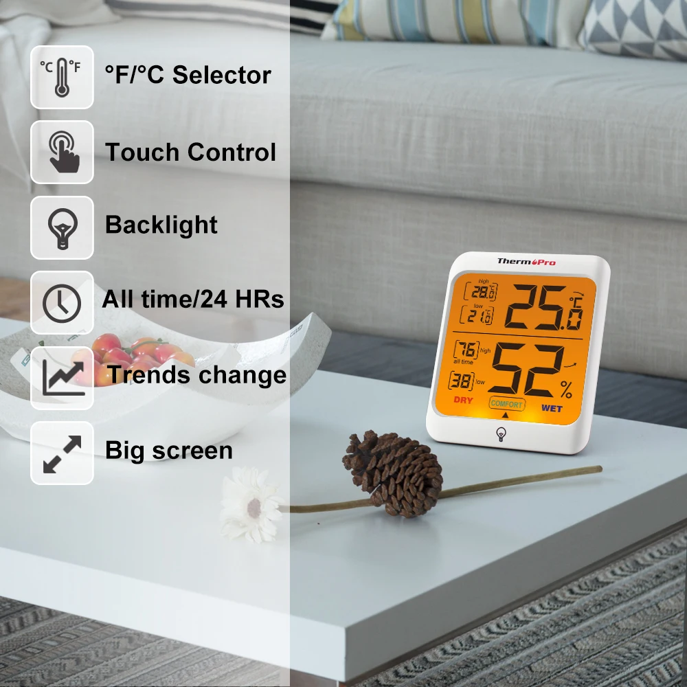 Цифровая метеостанция Thermopro TP53 термометры для помещений и гигрометры комнатный
