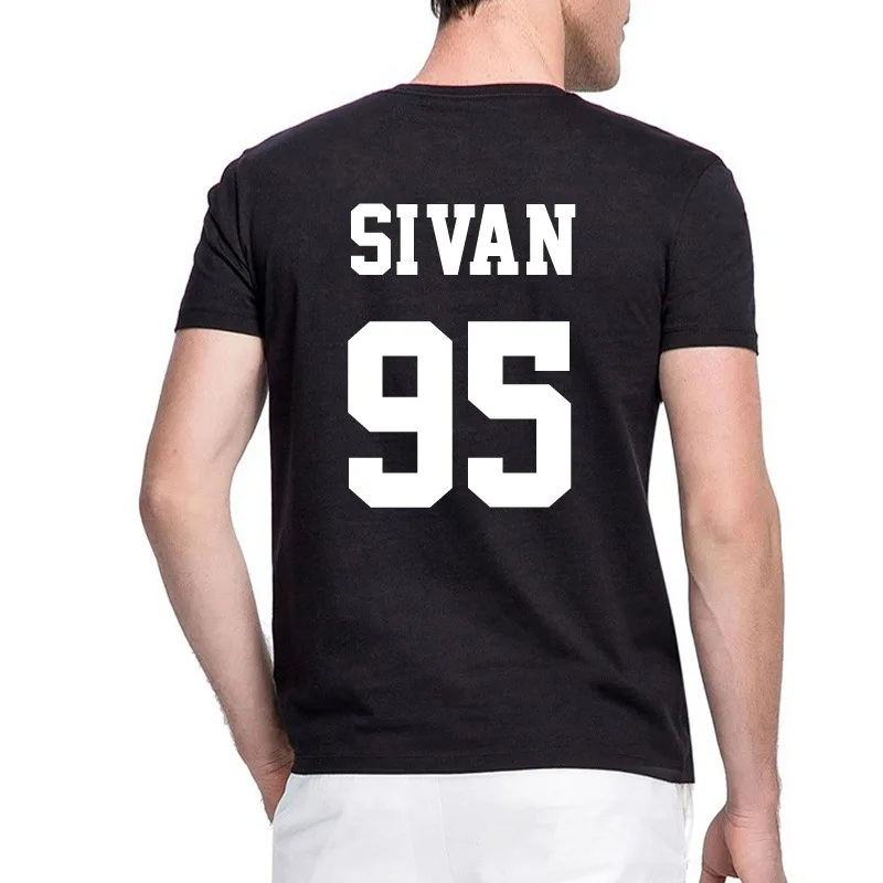 2020 Хлопковая женская футболка с принтом цифр летняя Повседневная разноцветная