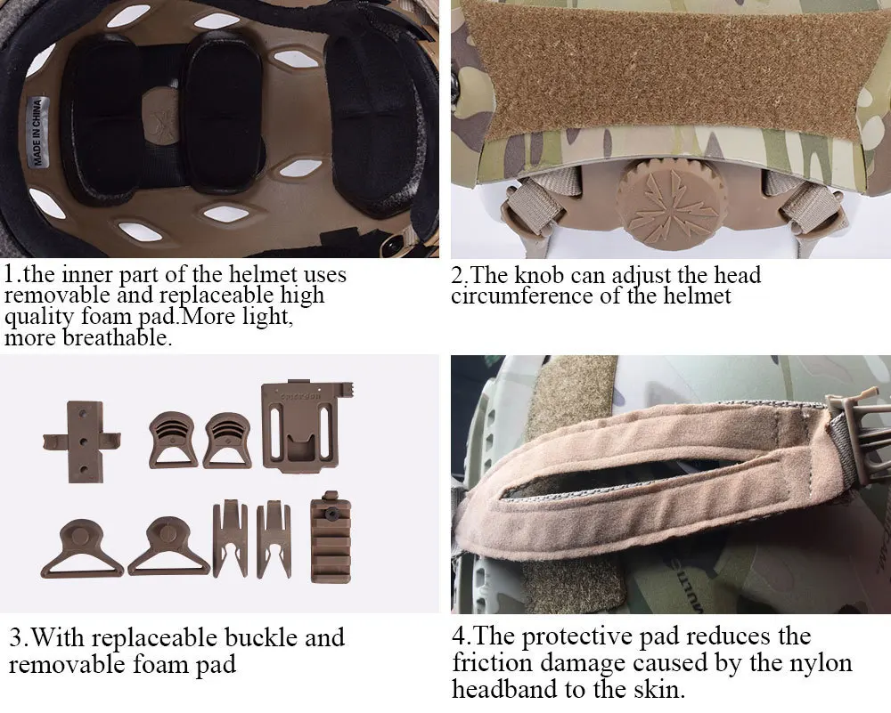 SINAIRSOFT BJ Тип Быстрый Шлем Защитный Регулируемый тактический шлем БОЕВОЙ ОХОТНИЧИЙ Wargame Пешие прогулки велосипедный шлем