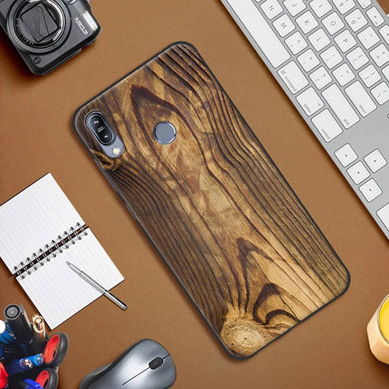 

For Asus ZenFone Max M2 ZB633KL ZB632KL Case wood stone style soft phone Cases For Asus Max M2 cover Protection Shell funda