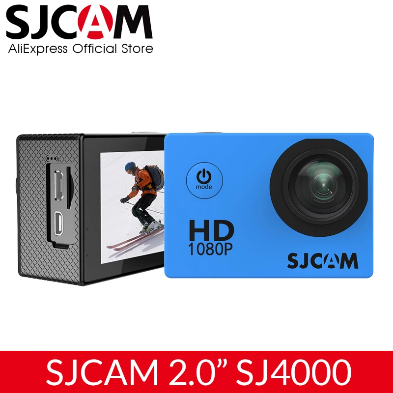 Оригинальная основная Экшн-камера SJCAM SJ4000, водонепроницаемая камера на шлем 1080P HD 2,", Спортивная камера, Автомобильный регистратор DVR