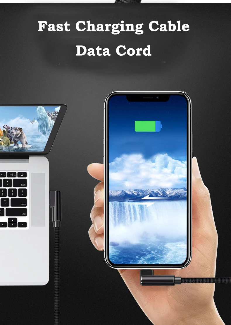AWI 90 градусов локоть usb type C кабель для samsung S9 S8 Быстрая зарядка для huawei P30 Pro Xiaomi Redmi Note зарядный кабель для передачи данных