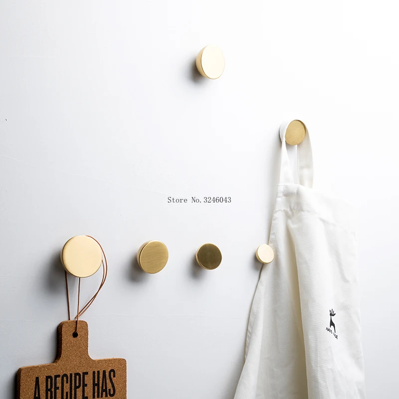 Скандинавский креативный нестандартный Наклонный крючок латунный для пальто