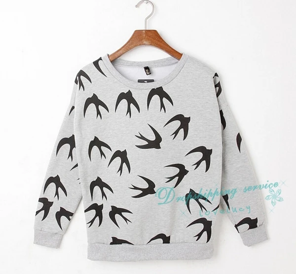 Autumn Woman T-shirts Fleece Large Yard Round Neck Sweatshirt Casual Warm Free Shipping | Женская одежда