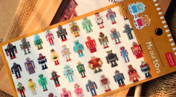 casual style kawaii novelty.funNY office student tool use funny DIY fun. My Old Toys series sticker.qual | Канцтовары для офиса и