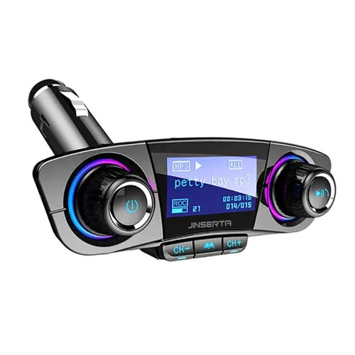 E3181 JINSERTA Мини Bluetooth MP3 плеер с fm-передатчиком светодиодный экран Handsfree TF карта USB Play Автомобильный mp3 плеер - Цвет: E3181
