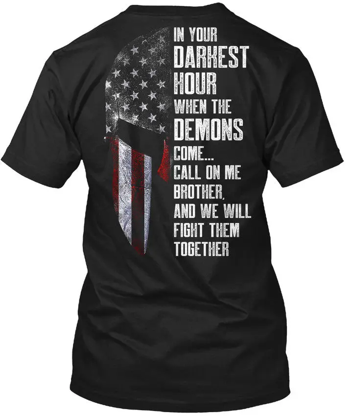 Новинка 2019 Мужская футболка с изображением патриотического времени в темноте