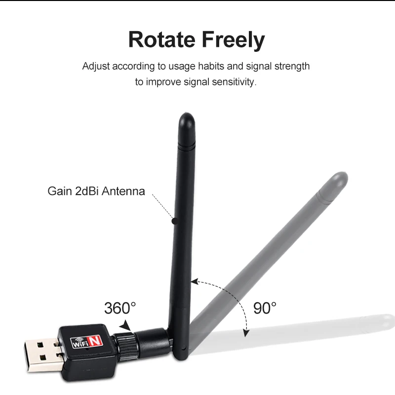 USB Wifi адаптер Wifi USB Ethernet Wi Fi адаптер Mt7601 Wi-Fi адаптер USB Lan Карта Antena Сеть мини ПК Wifi ключ приемник