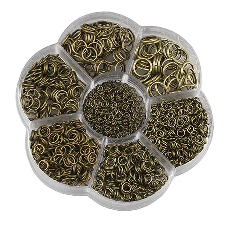 Antique Bronze 3 4 5 6 7 8 10 мм открытый и закрытый ДЖАМП-кольцо Набор для изготовления ювелирных изделий Серебристый цвет DIY основные DIY застежки-невидимки компоненты - Цвет: Antique Bronze