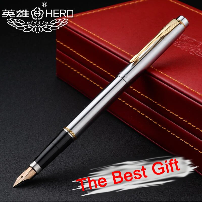 Бесплатная доставка роскошная Подлинная ручка 200 с золотым зажимом 14K перьевая