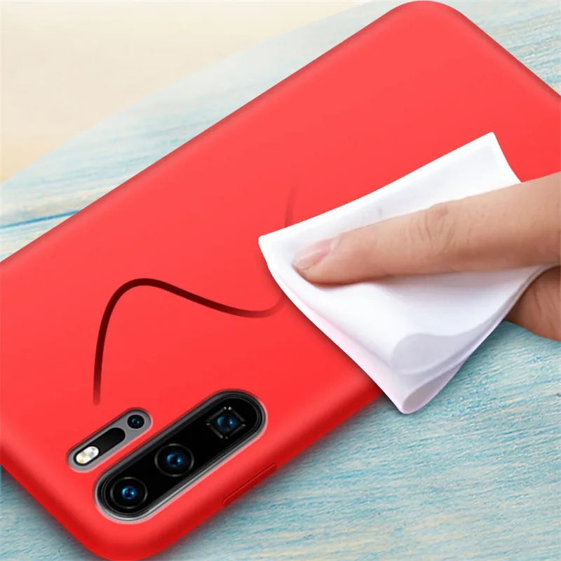 Простой однотонный силиконовый чехол для телефона Huawei P20 P10 P30 Lite Mate 10 20 Pro 20X Case P Smart