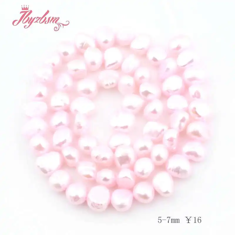Light Purple 5-7 мм Freeform пресноводный жемчуг Натуральный камень Бусины для DIY Цепочки и ожерелья bracelat ювелирных изделий Свободные Strand 1" - Цвет: Light Purple